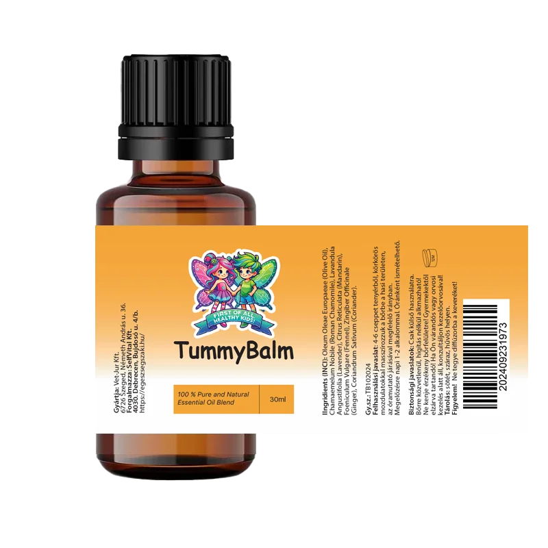 SelfVital TummyBalm Emesztest es Belflorat Tamogato Illoolajos Balzsam 30ml kiteritett.webp